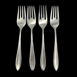 WMF Cromargan Germany Stainless Silverware SHADOWPOINT 7" Salad Fork Set 4